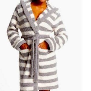 Barefoot dreams cozy Chic striped hooded robe